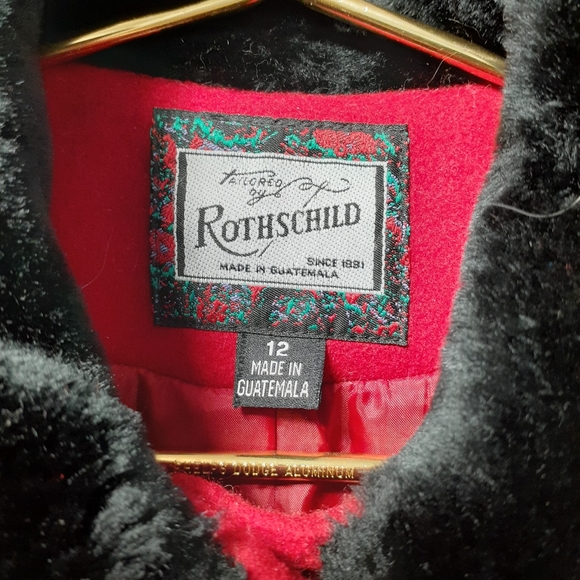 Rothschild Red Wool Winter Girls Jacket - Picture 4 of 10
